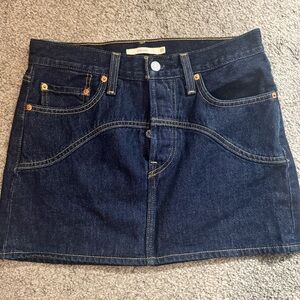 Levi's Dark Blue Icon Mini Skirt